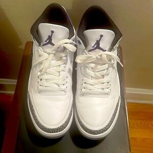 Jordan retro 3. White/ purple # (idris)